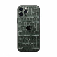 Dán Skin 3M Da Vân Cá Sấu Xanh Lục các dòng iPhone