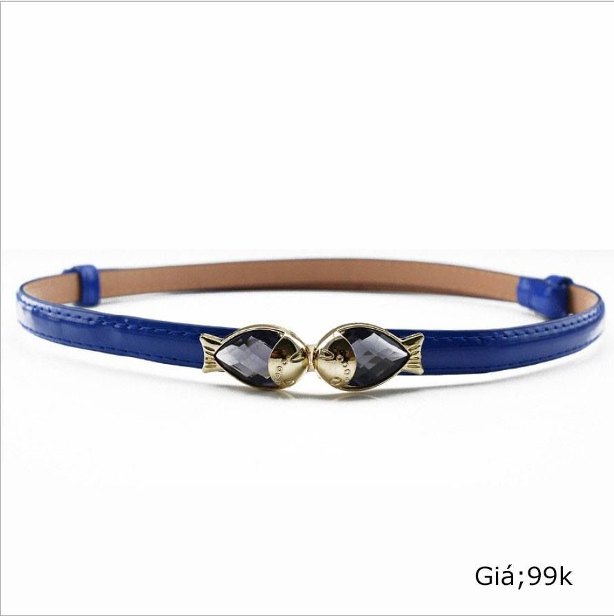 Madam Dzi Thắt lưng dây gút hình cá xanh dương