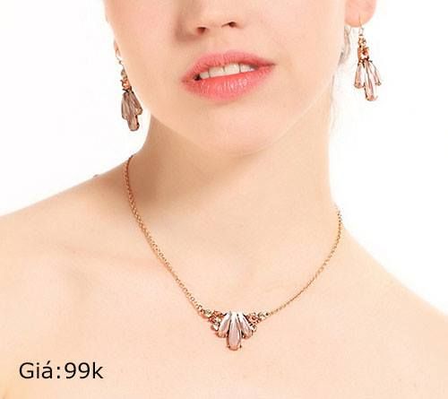 Bộ Vòng Cổ Đá Vỏ Sò