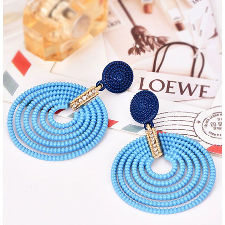 Bông tai lốc xoáy xanh