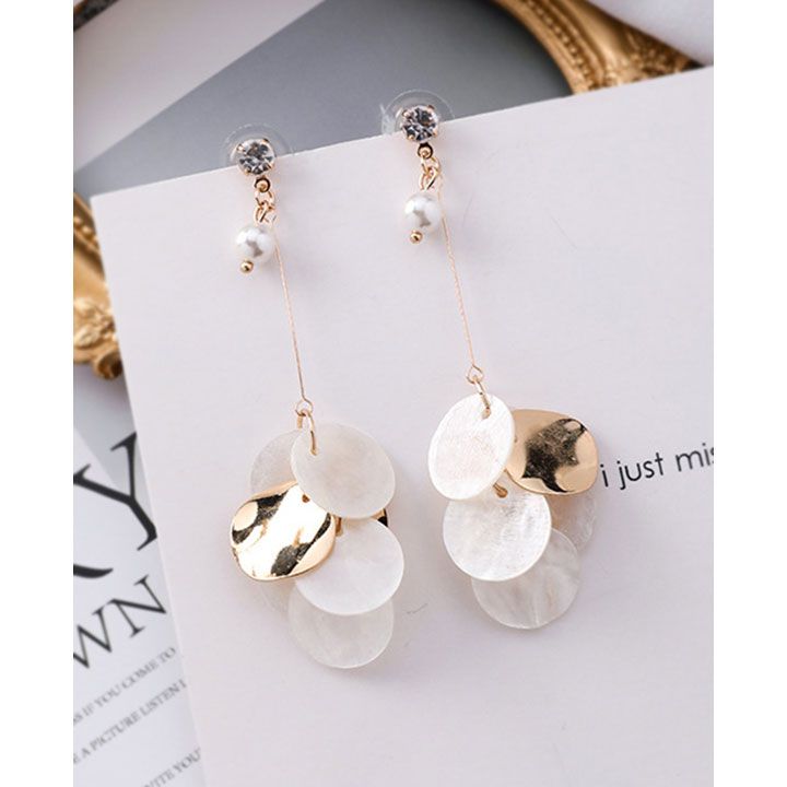 Bông tai xà cừ trắng