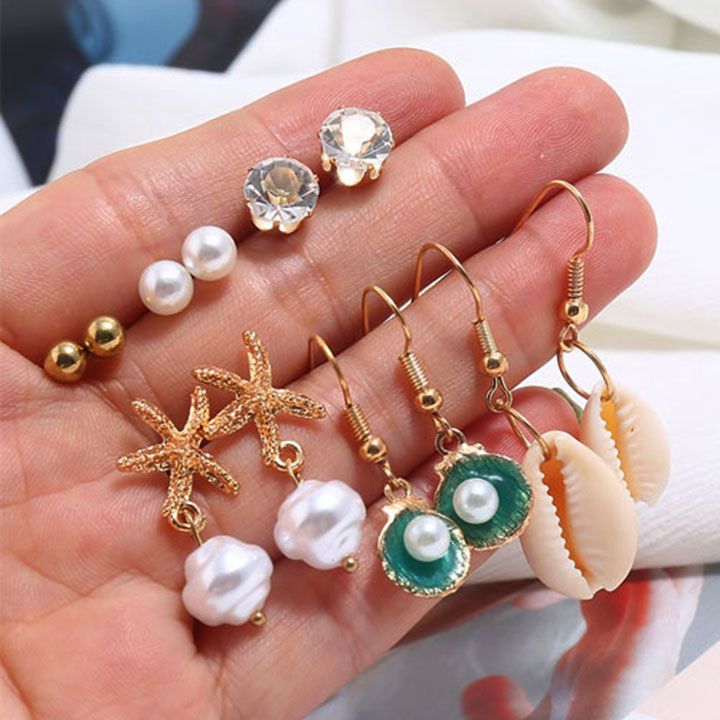 Set 6 đôi bông tai đại dương