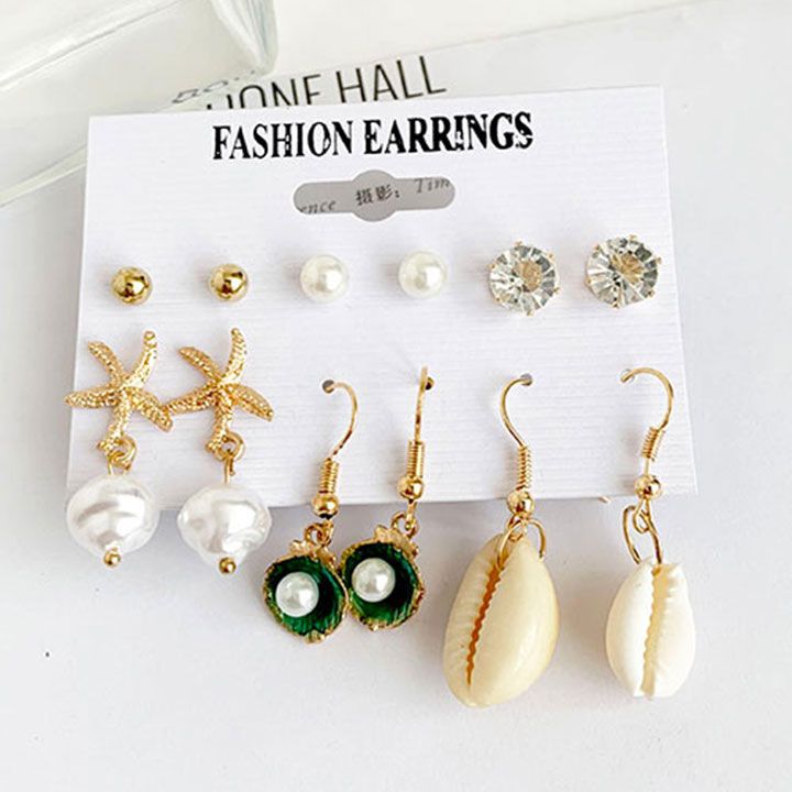 Set 6 đôi bông tai đại dương