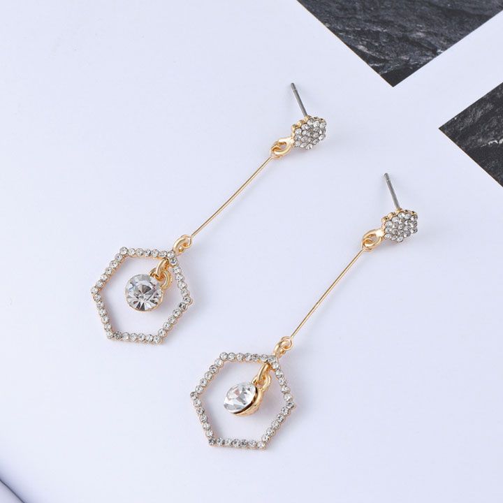 Bông tai hình lục giác