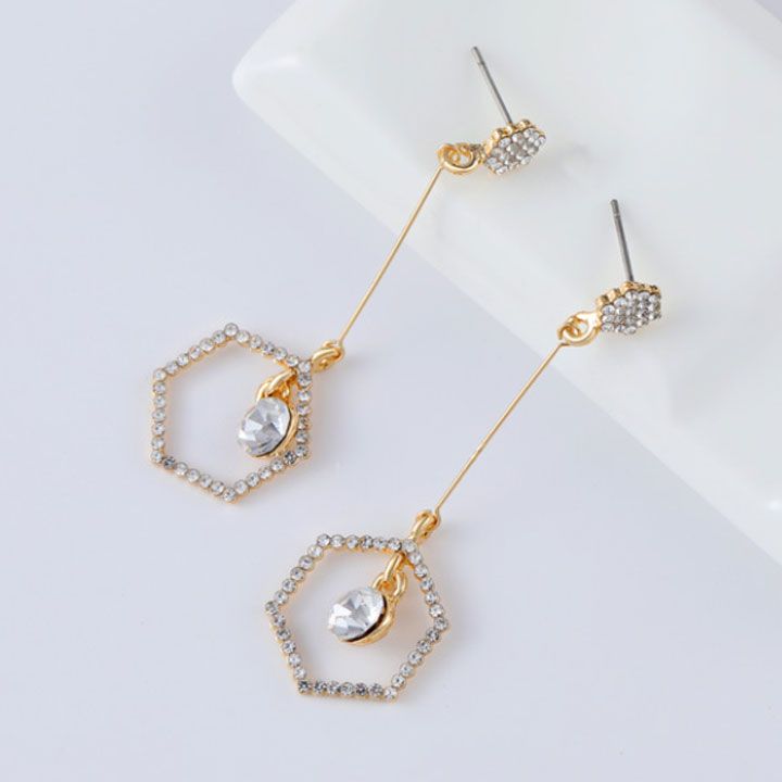 Bông tai hình lục giác
