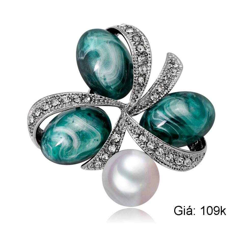 Cài áo Đá Trứng Xanh