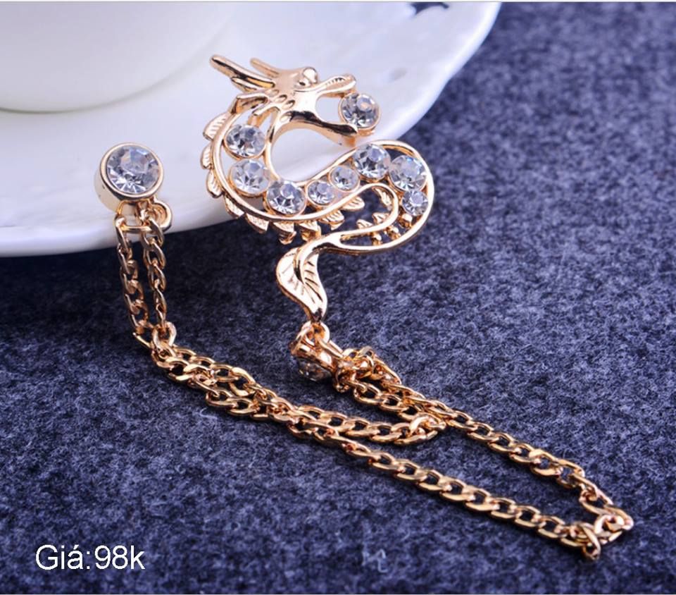 Cài áo Rồng Vàng