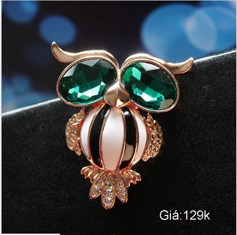 Cài áo Cú Mắt Xanh
