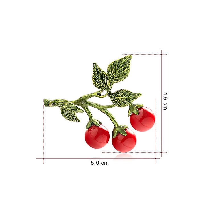 Cài áo cành cherry