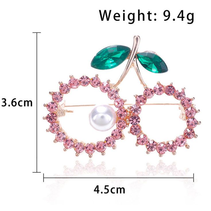 Cài áo cherry hạt đá