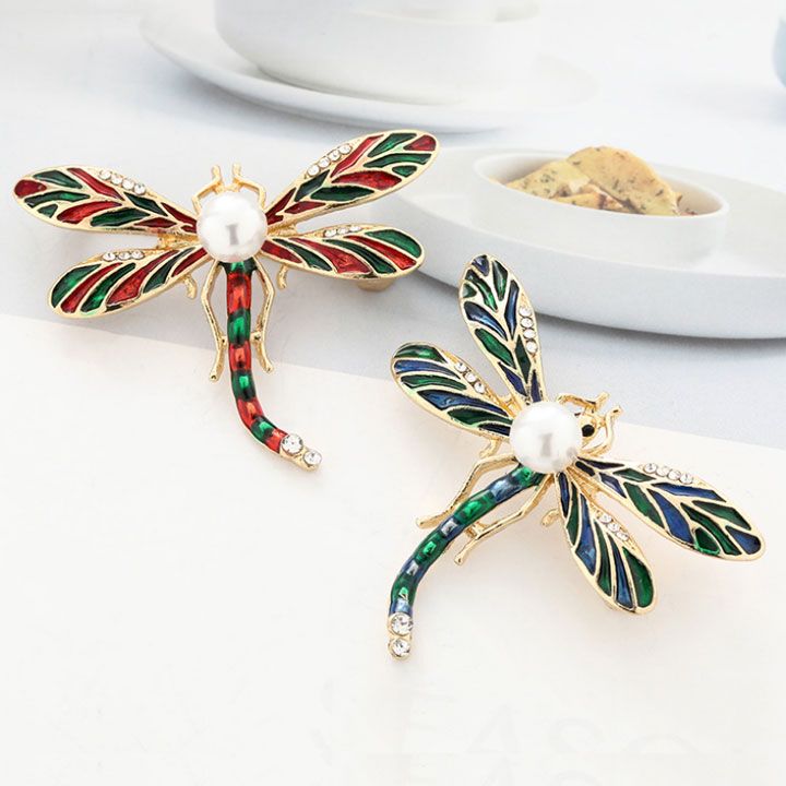 Cài áo chuồn chuồn viền xanh