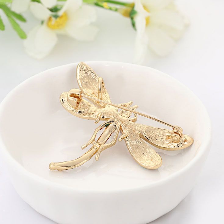Cài áo chuồn chuồn viền xanh