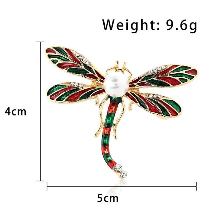 Cài áo chuồn chuồn viền xanh