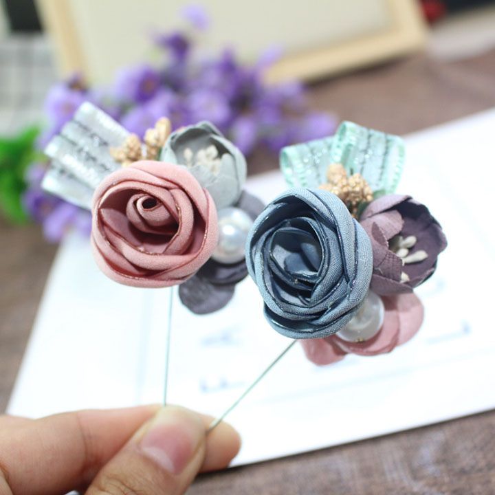 Cài áo trâm hoa vải