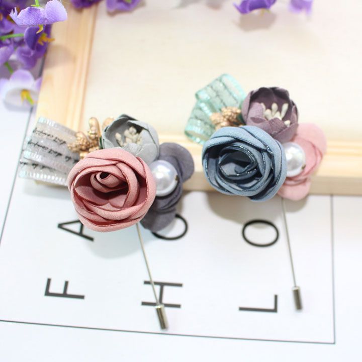 Cài áo trâm hoa vải
