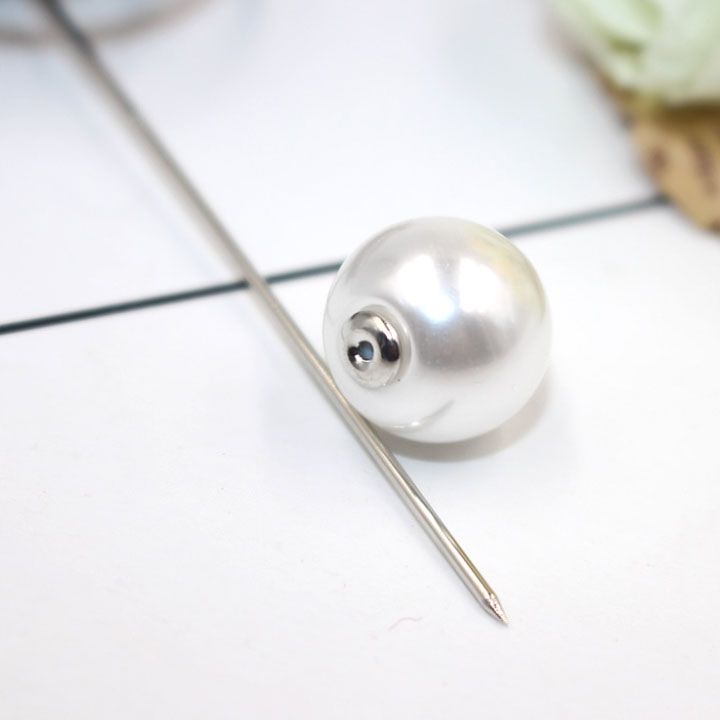 Cài áo trâm hoa vải xanh