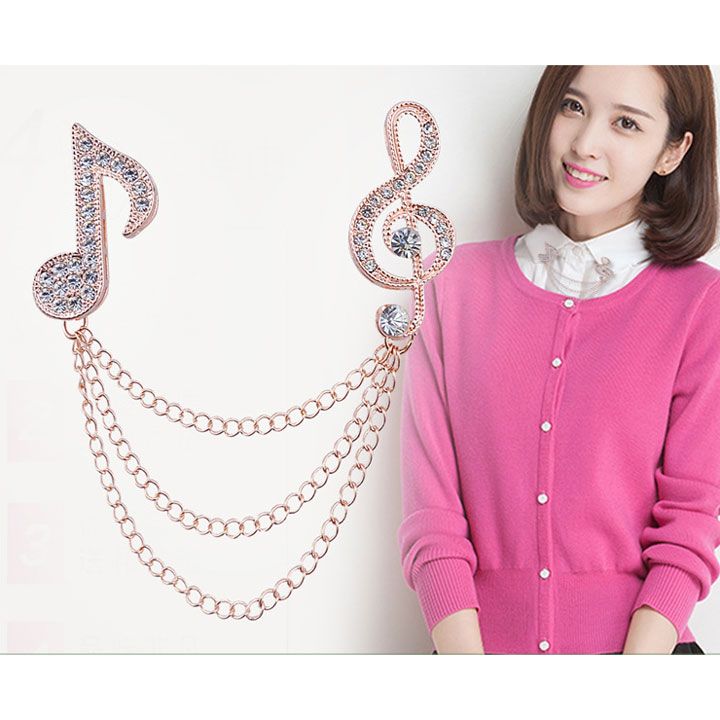 Cài áo nốt nhạc dây xích