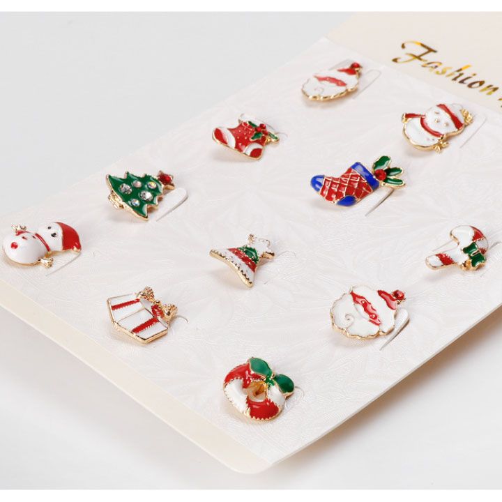 Set 12 cài áo noel