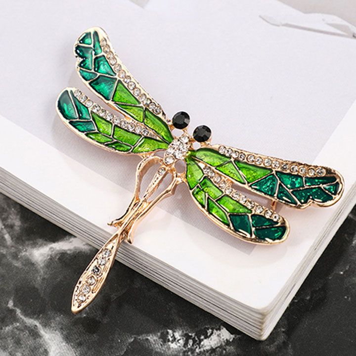 Cài áo chuồn chuồn xanh