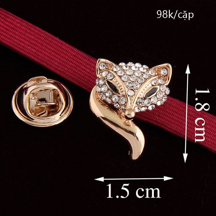 Combo cài cổ sơ mi hình cáo