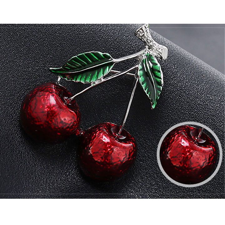 Cài áo cherry đỏ