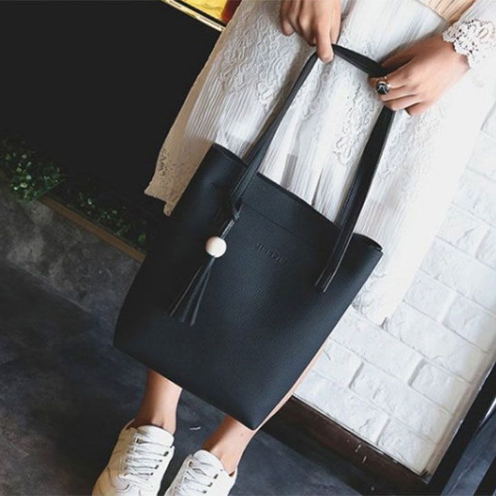Madam Dzi Set 3 Túi Lót Da Lộn Đen