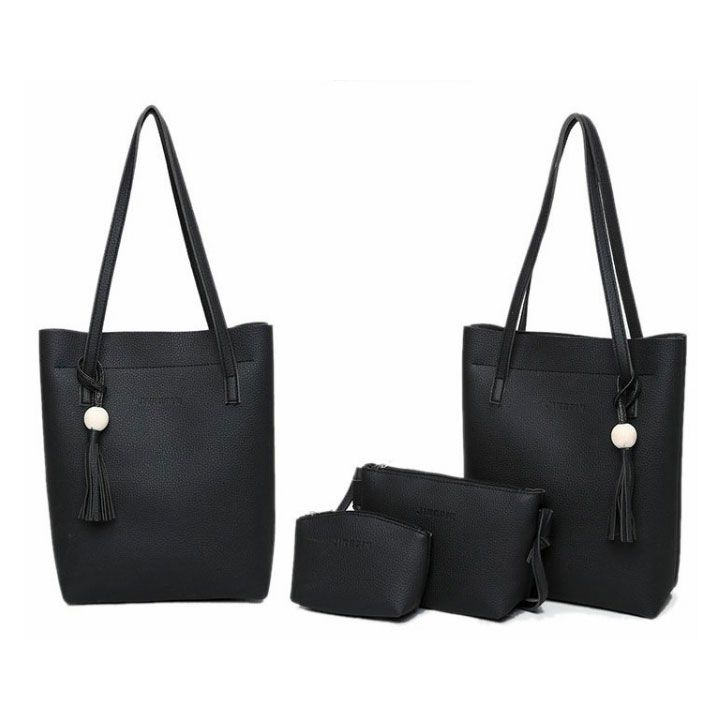 Madam Dzi Set 3 Túi Lót Da Lộn Đen