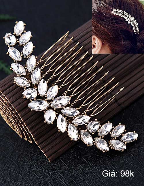 Lược cài tóc pha lê