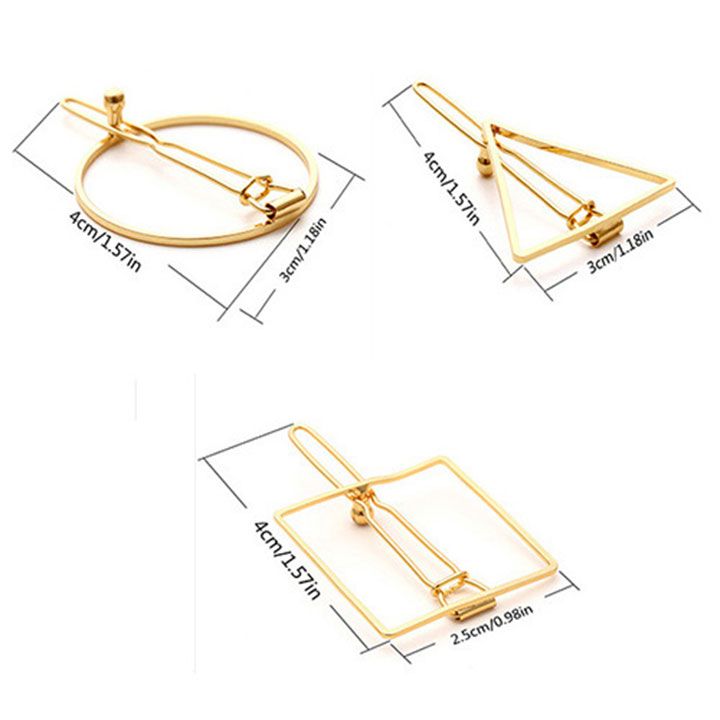 Combo kẹp tóc hình học