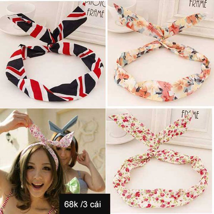 Combo 3 băng đô vải nữ
