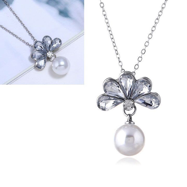 Bộ vòng cổ bông tai hoa rẻ quạt