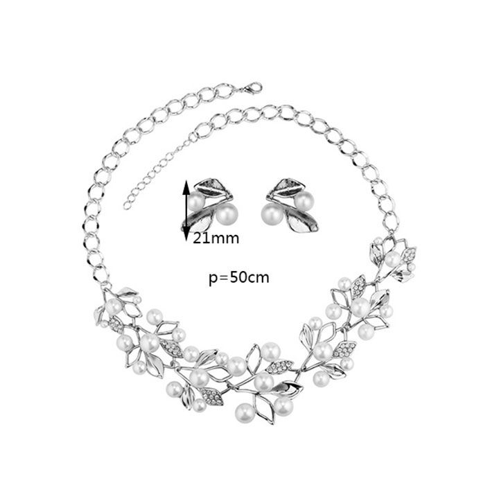 Bộ vòng cổ bông tai ngàn hoa
