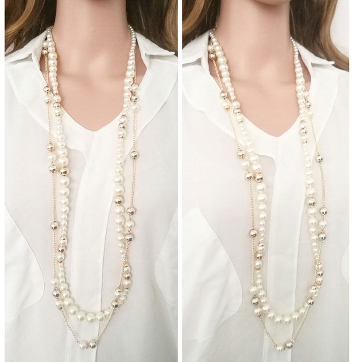Bộ vòng cổ layer hạt châu