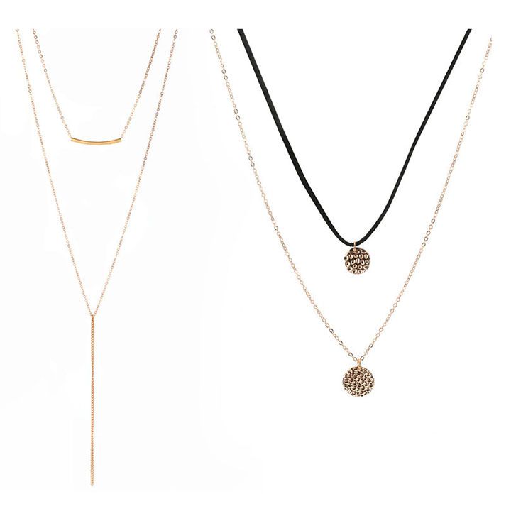 Set 2 vòng cổ layer cá tính