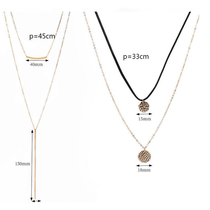Set 2 vòng cổ layer cá tính