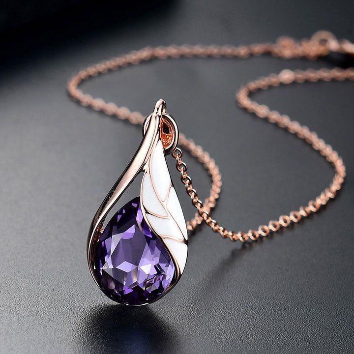 Bộ Vòng Cổ Pha Lê Tím