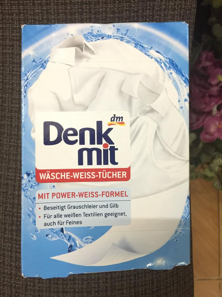 MIẾNG GIẶT TẨY TRẮNG QUẦN ÁO TRẮNG DENK MIT