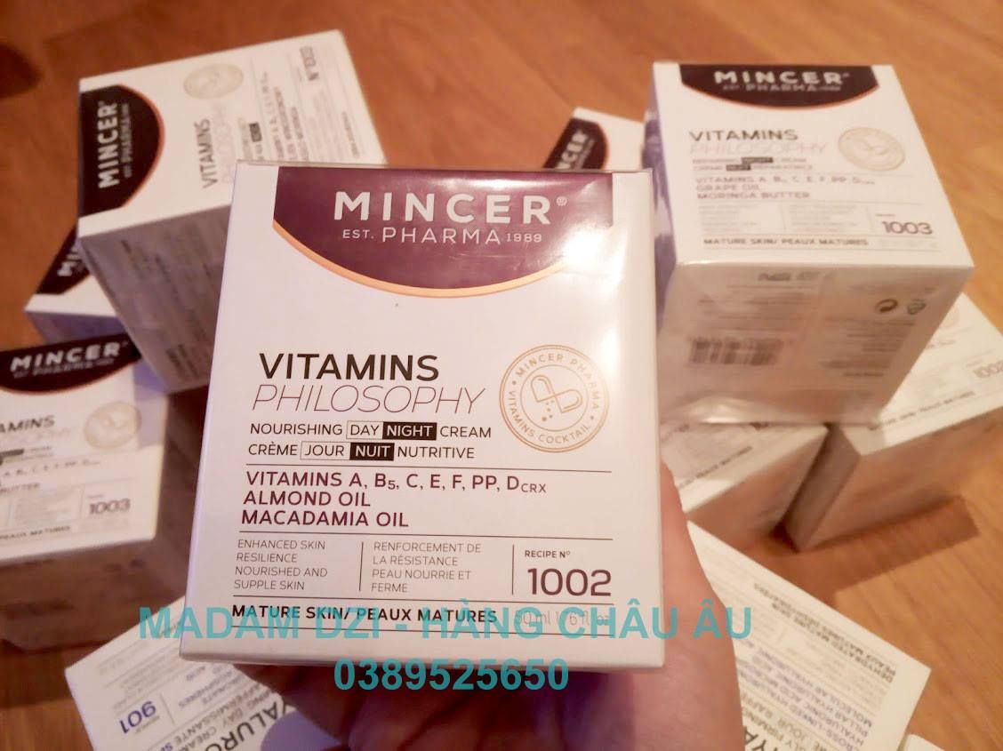 MINCER 1002: BỘ SERUM, KEM DƯỠNG VITAMIN TÁI TẠO DA