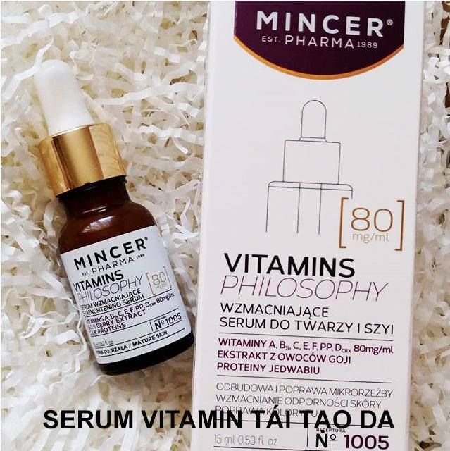 Serum MINCER 1005: BỘ SERUM, KEM DƯỠNG VITAMIN TÁI TẠO DA -