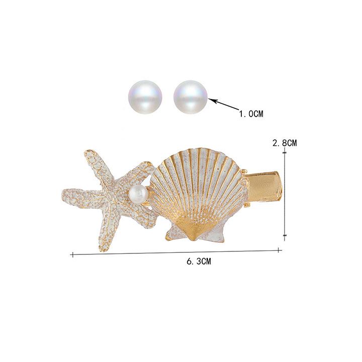 Combo kẹp tóc bông tai đại dương