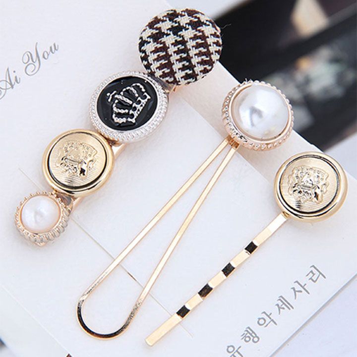 Combo kẹp tóc hạt châu