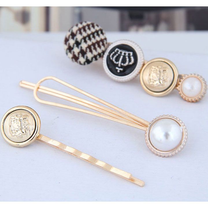 Combo kẹp tóc hạt châu