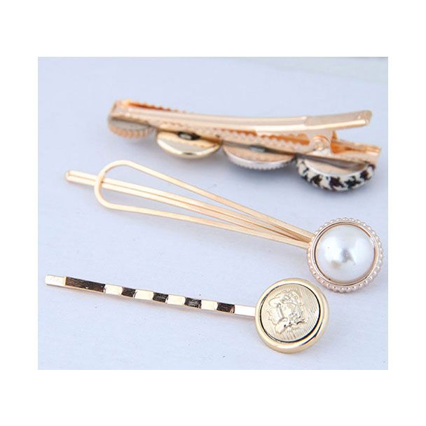 Combo kẹp tóc hạt châu