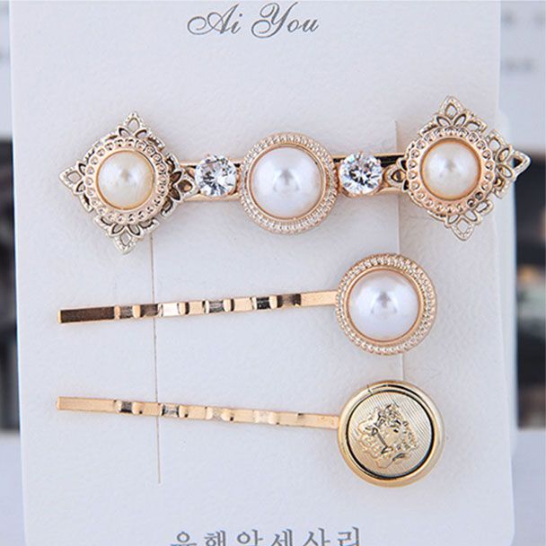 Combo kẹp tóc hạt châu
