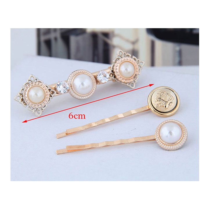 Combo kẹp tóc hạt châu