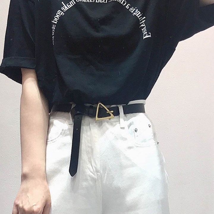 Thắt lưng da khóa tam giác