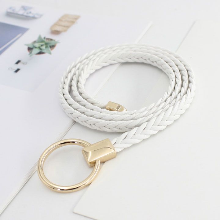 Thắt lưng dây kết khóa tròn