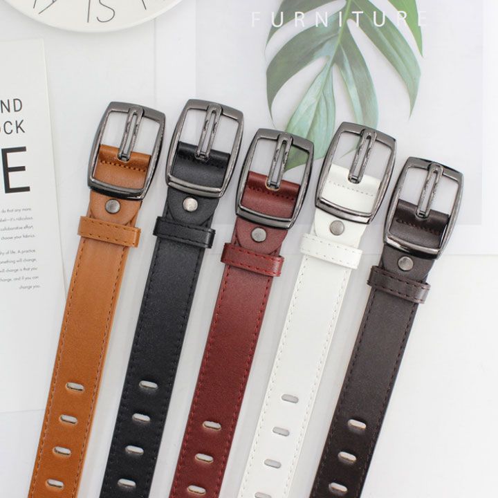 Thắt lưng da khóa kim chữ nhật