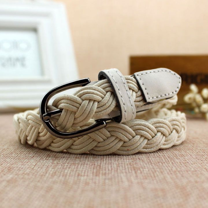 Thắt lưng dây kết khóa kim
