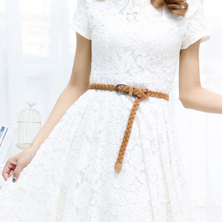 Thắt lưng dây kết khóa kim